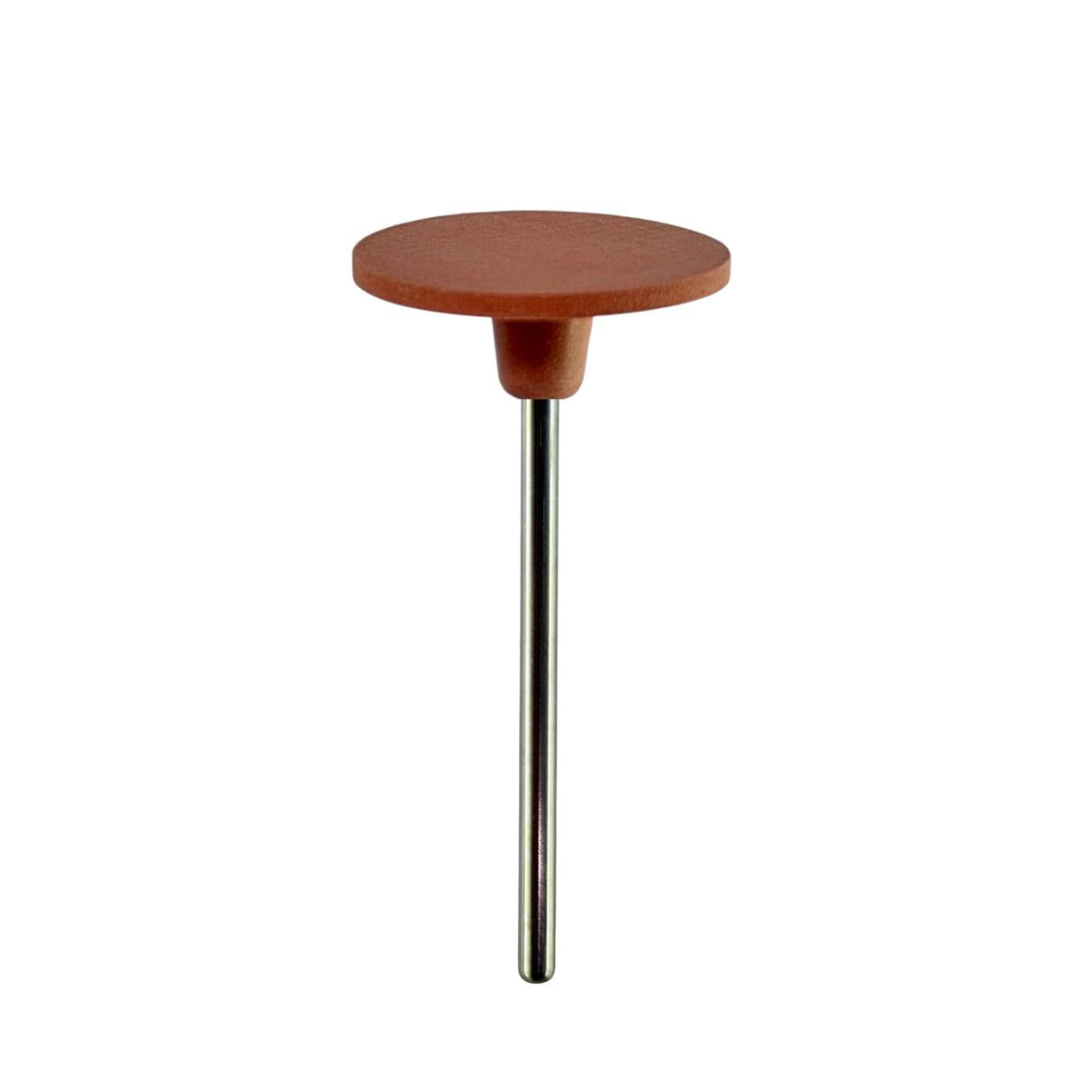 Pulidor de silicona abrasiva Disco fino 18x1mm | 🟤 Marrón — Duro (H) | Etapa 2 — Desbaste controlado | Titanio · Metales preciosos | HP 2,35 mm | SPIN tech
