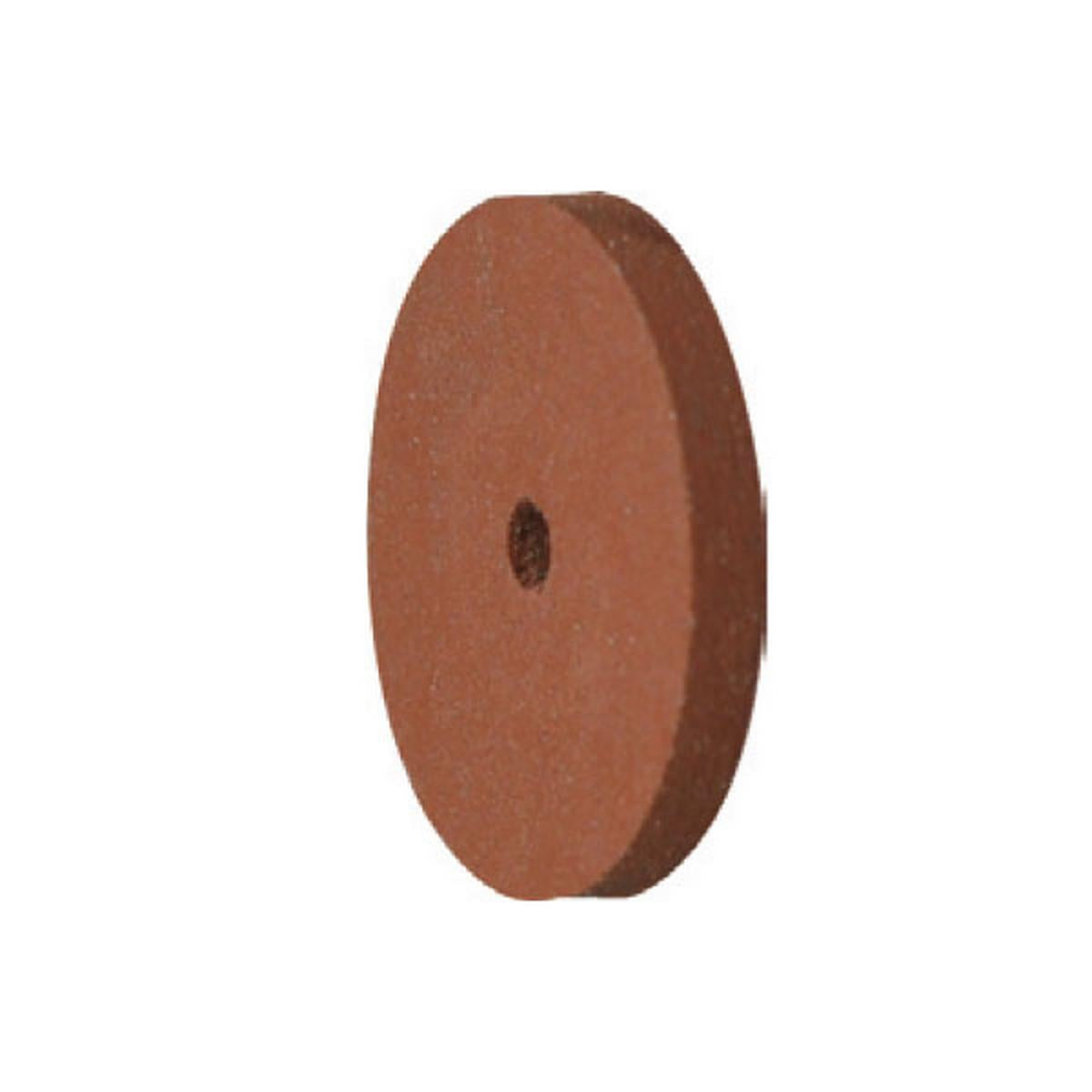 Pulidor de silicona abrasiva Disco tableta 22x3mm | 🟤 Marrón — Duro (H) | Etapa 2 — Desbaste controlado | Titanio · Metales preciosos | Sin mandril | SPIN tech