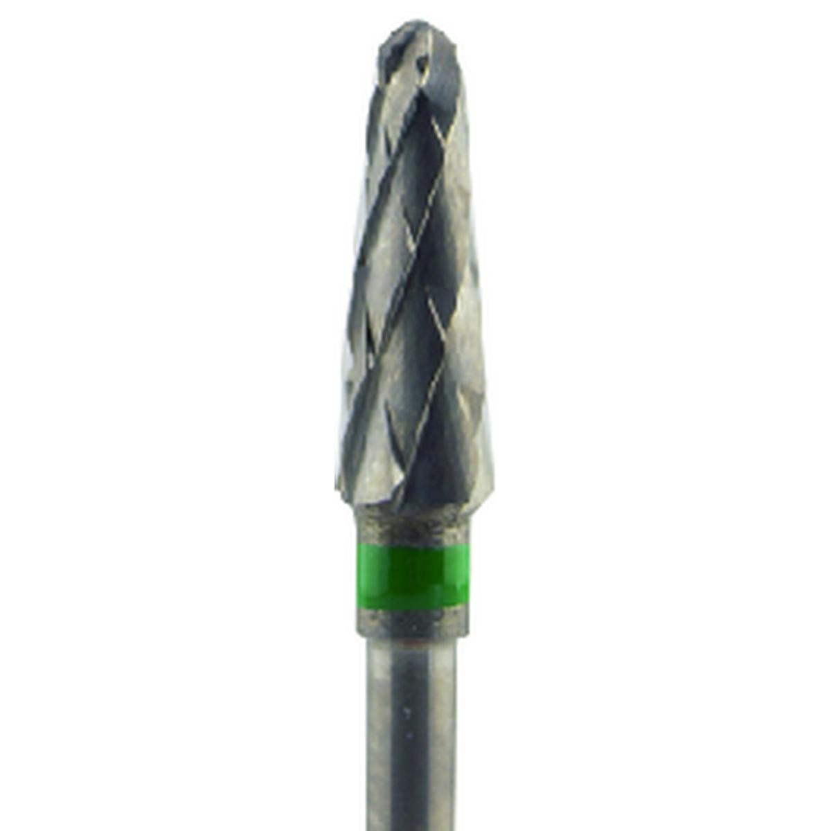 Fresa carburo de tungsteno Cono 13x4,5mm | 🟢 Verde — Grueso (C) | HP 2,35 mm | SPIN tech