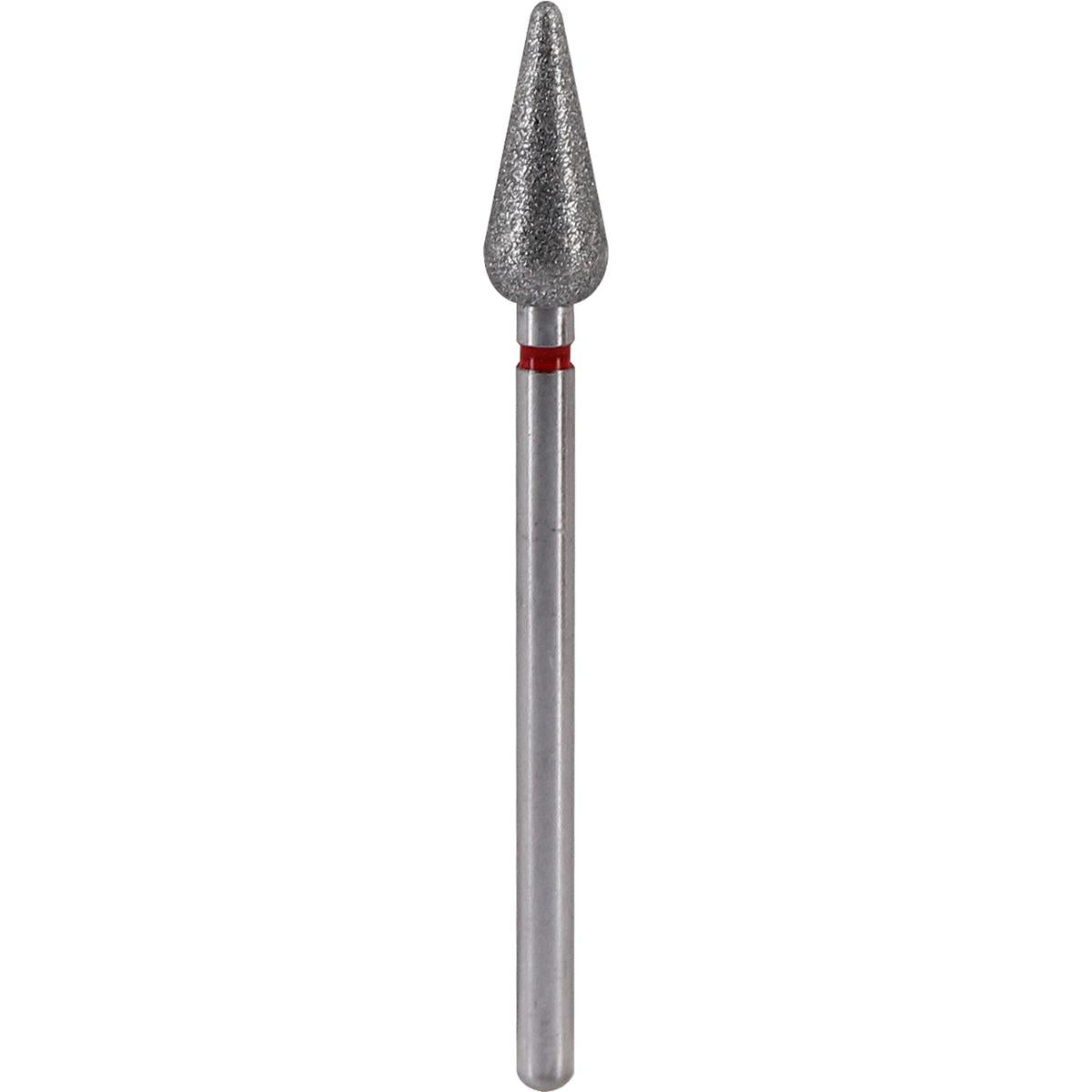 Fresa de diamante Esfera puntiaguda 5x12mm | 🔴 Rojo Grano fino ~50–63 μm | HP 2,35 mm | SPIN tech