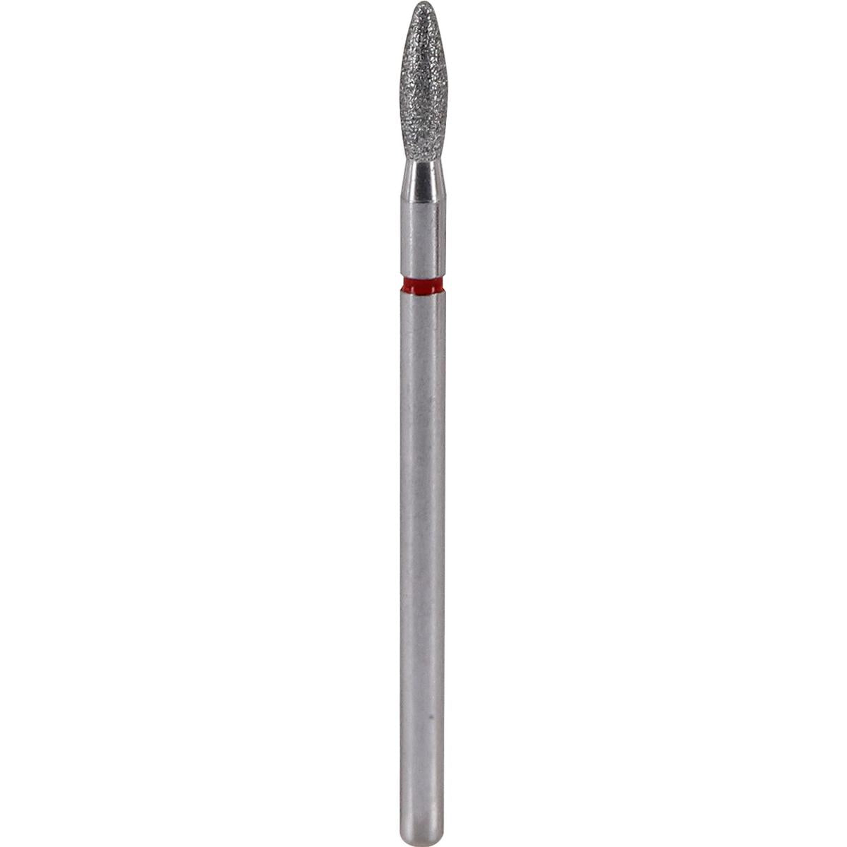 Fresa de diamante Oliva 2,5x8mm | 🔴 Rojo Grano fino ~50–63 μm | HP 2,35 mm | SPIN tech