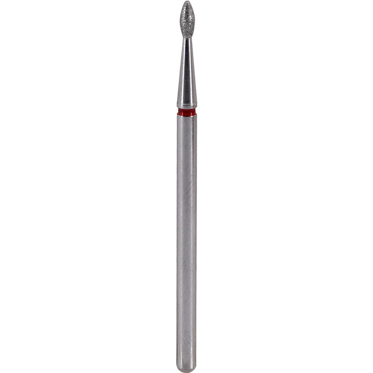 Fresa de diamante Llama 1,8x4,2mm | 🔴 Rojo Grano fino ~50–63 μm | HP 2,35 mm | SPIN tech