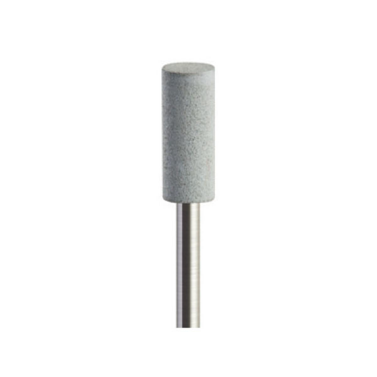 Pulidor de goma silicona Cilindro 5x12mm | ⚫ Gris — Duro (H) — Desbaste y contorneado | Etapa 1 — Desbaste y contorneado | Zirconio verde · Cerámica | HP 2,35 mm | SPIN tech