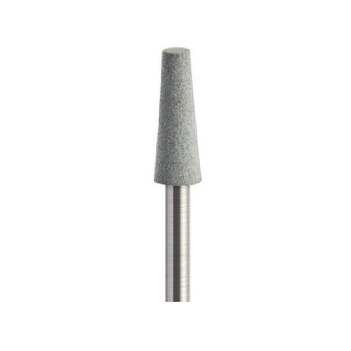 Pulidor de goma silicona Cono 4x12mm | ⚫ Gris — Duro (H) — Desbaste y contorneado | Etapa 1 — Desbaste y contorneado | Zirconio verde · Cerámica | HP 2,35 mm | SPIN tech