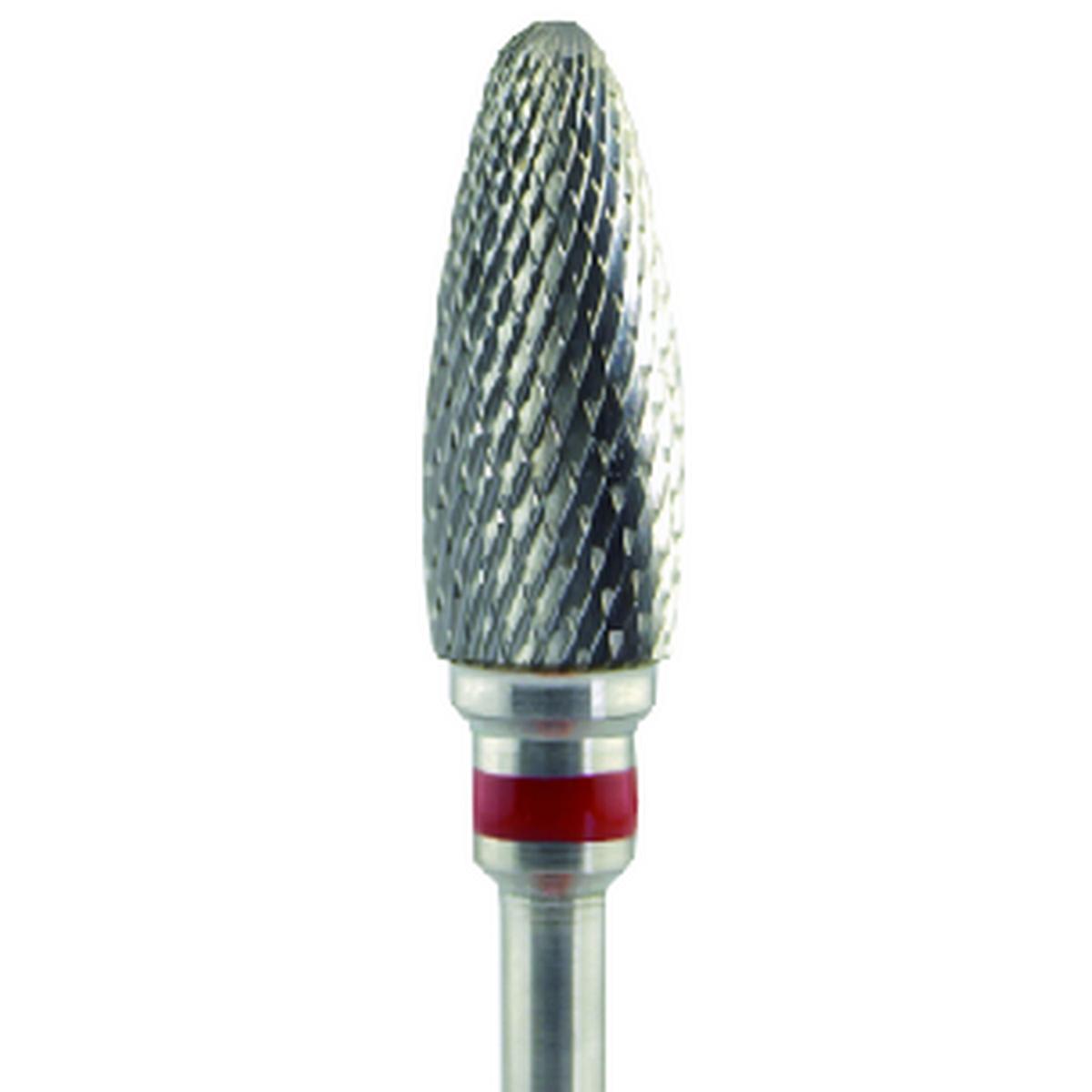 Fresa carburo de tungsteno Cono con ecuador 14x6mm | 🔴 Rojo — Fino (F) | HP 2,35 mm | SPIN tech