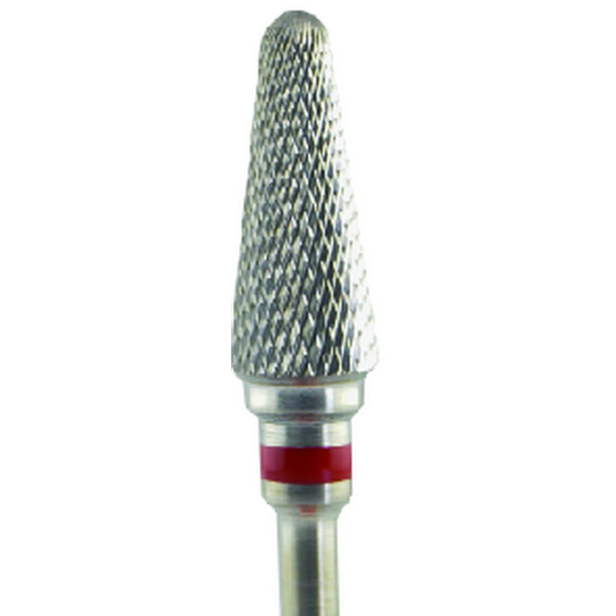 Fresa carburo de tungsteno Cono redondeado grande 15x6mm | 🔴 Rojo — Fino (F) | HP 2,35 mm | SPIN tech