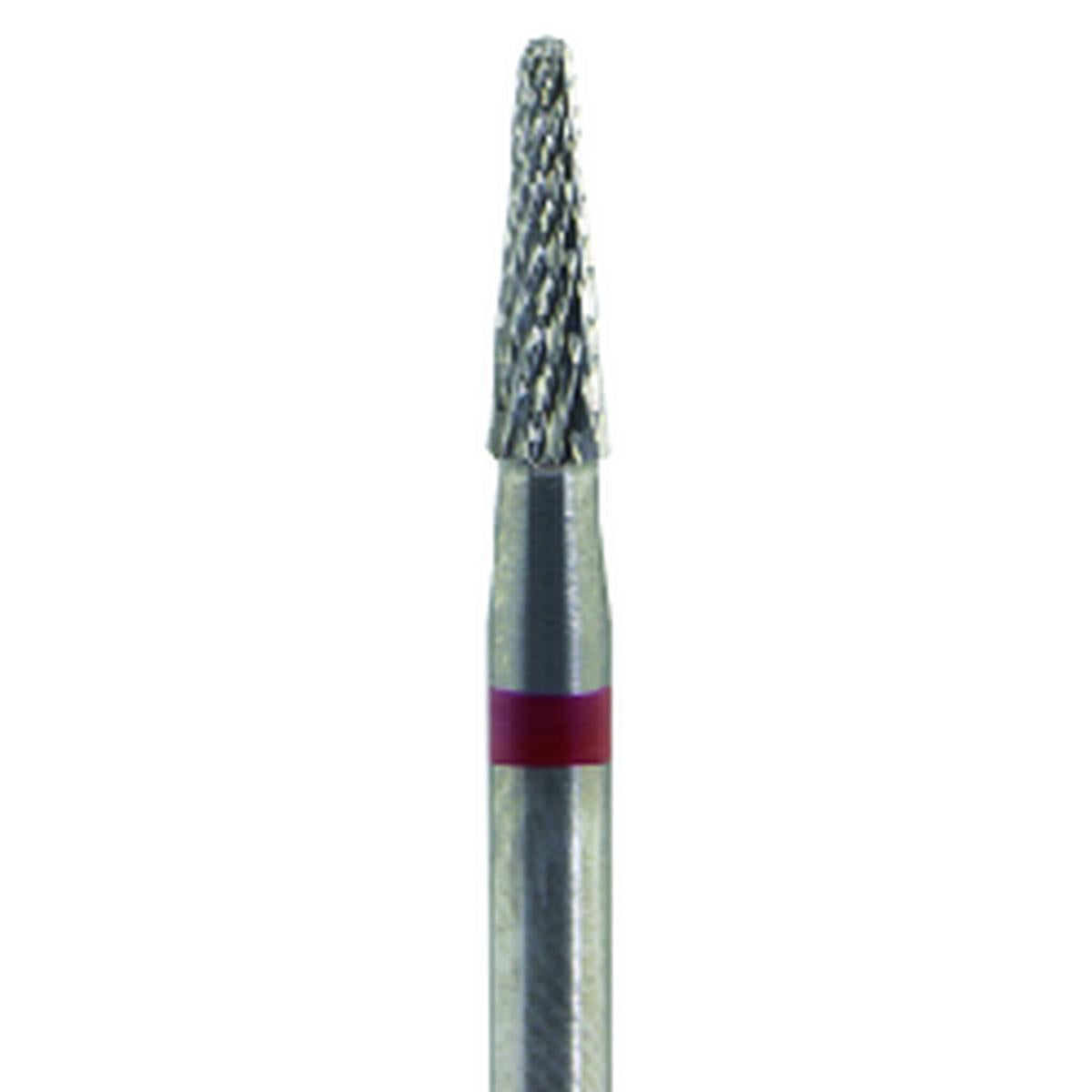 Fresa carburo de tungsteno Cono corto 8x2,3mm | 🔴 Rojo — Fino (F) | HP 2,35 mm | SPIN tech