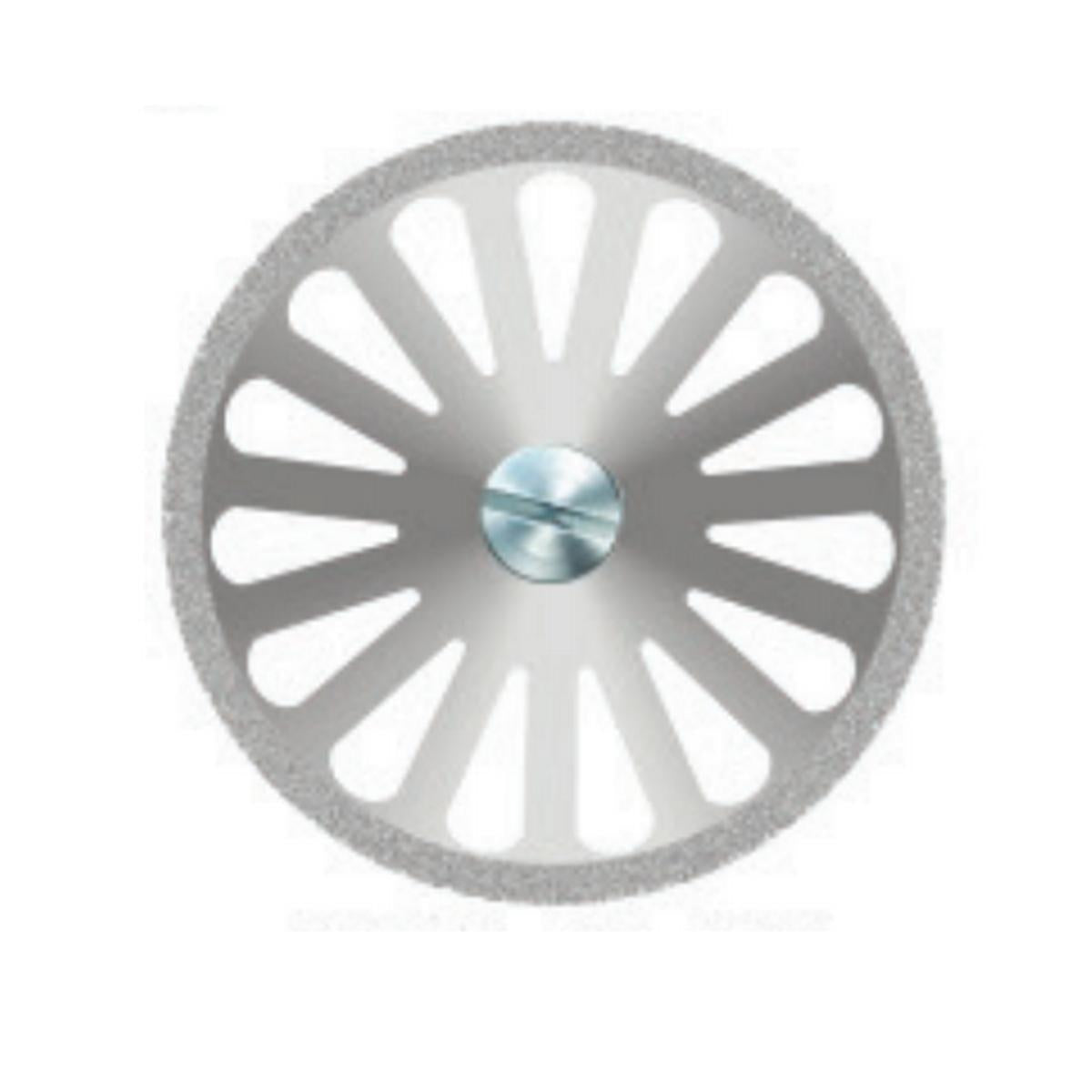 Disco de separación diamante ∅22mm × 0,2mm | Perforación radial al centro | Ultrafino — máxima precisión | Sin mandril | Canto recubierto | SPIN tech