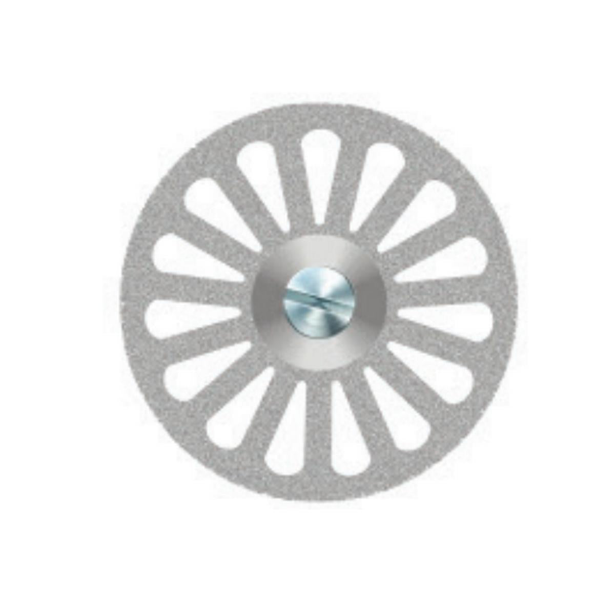 Disco de separación diamante ∅22mm × 0,2mm | Perforación radial al centro | Ultrafino — máxima precisión | Sin mandril | SPIN tech