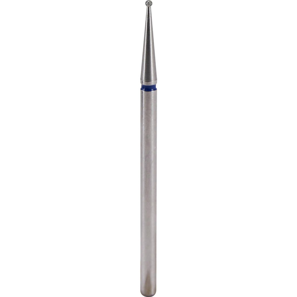Fresa de diamante Bola 1x0,7mm | 🔵 Azul Grano medio / estándar ~106–125 μm | HP 2,35 mm | SPIN tech