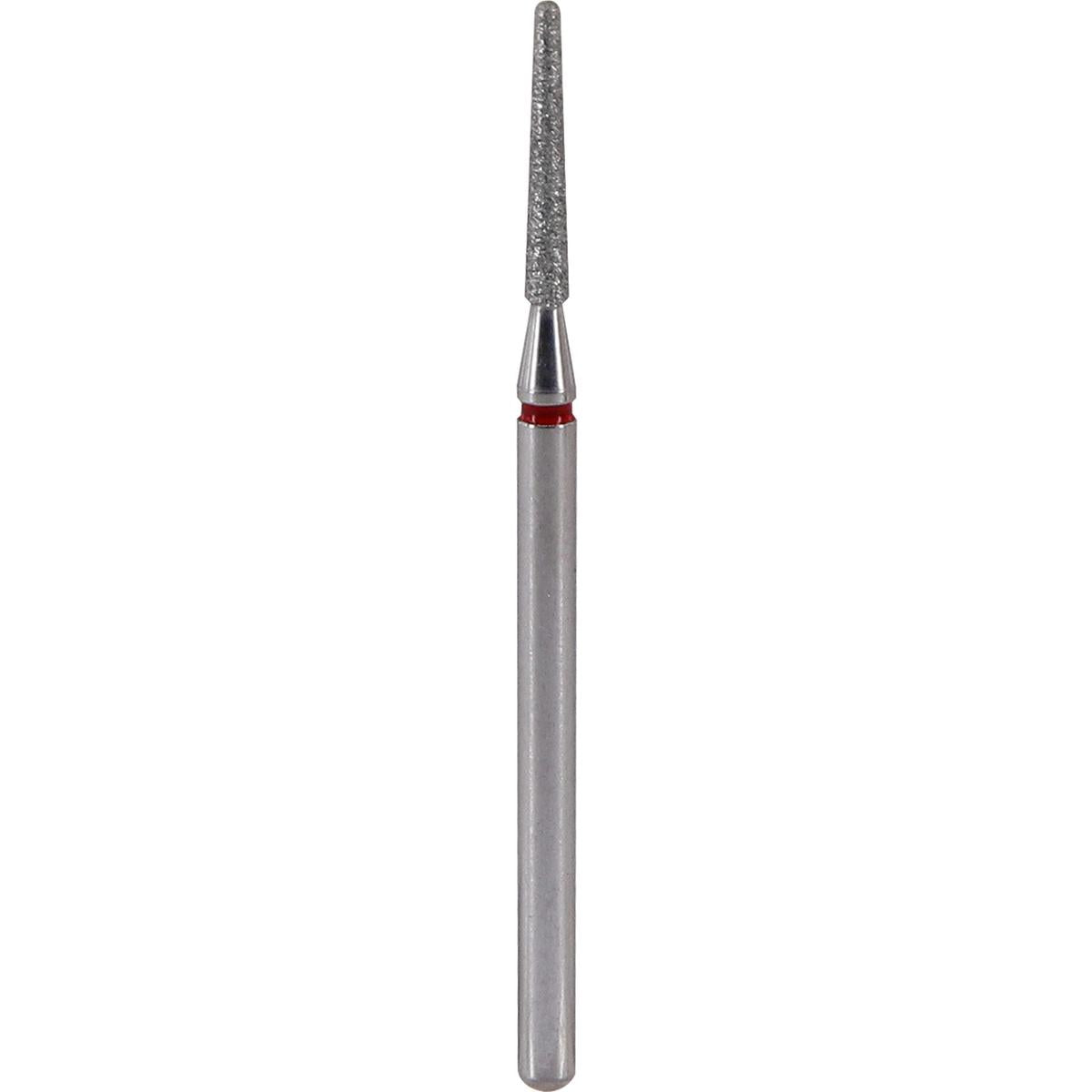 Fresa de diamante Cono redondeado 1,8x12mm | 🔴 Rojo Grano fino ~50–63 μm | HP 2,35 mm | SPIN tech