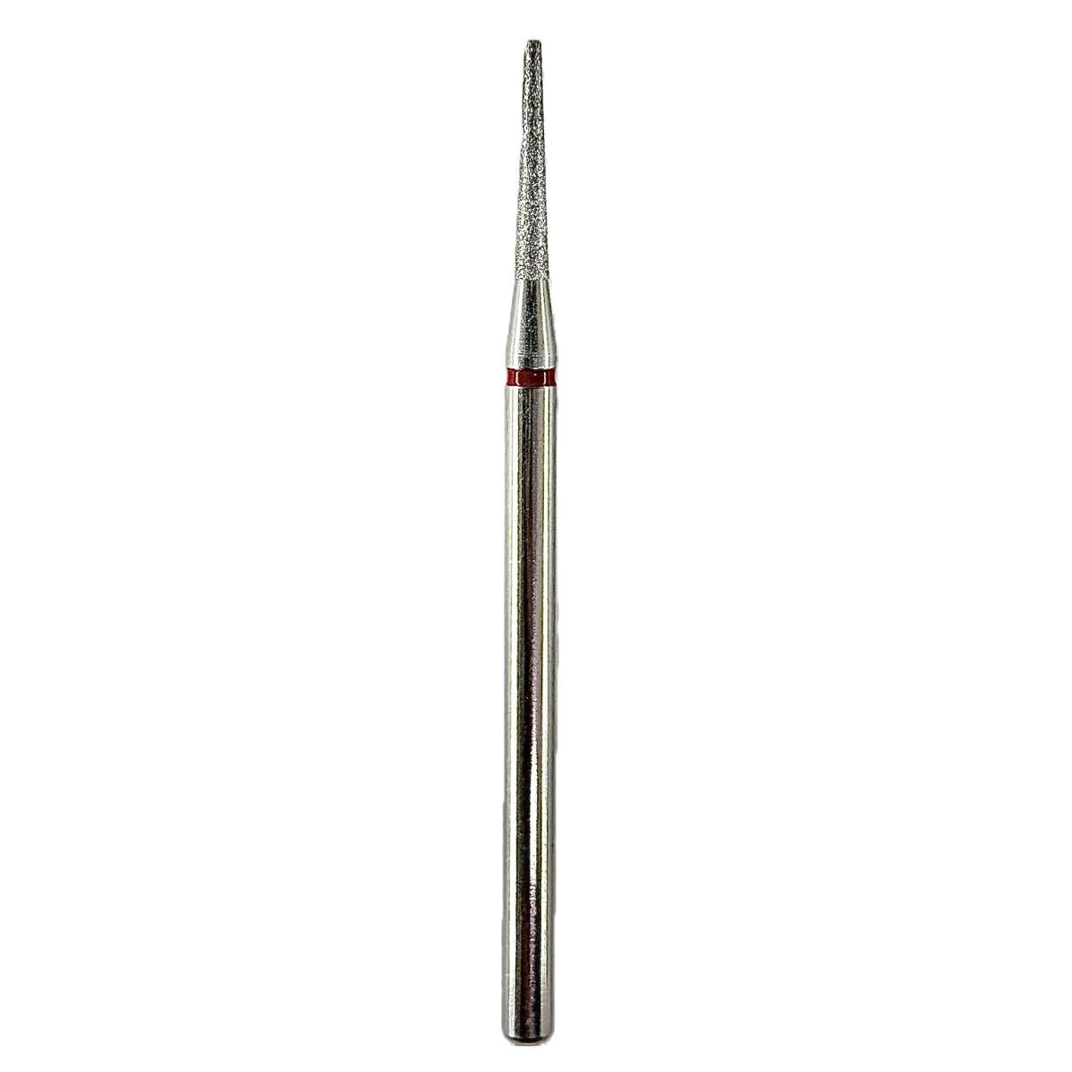 Fresa de diamante Cono truncado 1,6x10mm | 🔴 Rojo Grano fino ~50–63 μm | HP 2,35 mm | SPIN tech