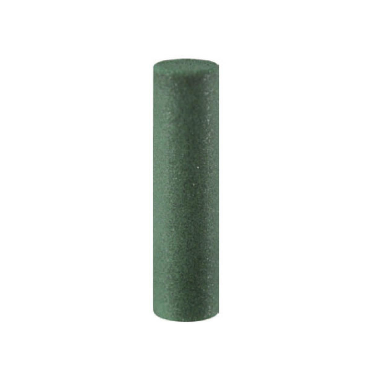 Pulidor de goma silicona Cilindro 6x23mm | 🟢 Verde — Medio (M) — Rectificado | Etapa 3 — Rectificado y pulido intermedio | Metal · CrCo · Aleaciones · Cerámica | Sin mandril | SPIN tech