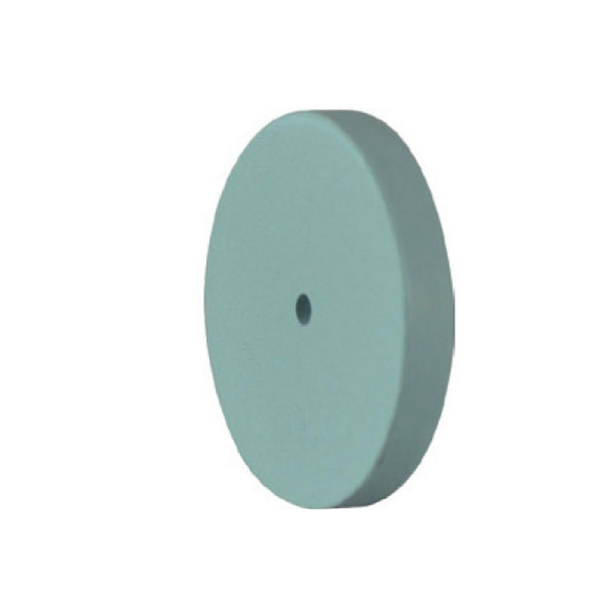 Pulidor de goma silicona Disco tableta 22x3mm | 🔵 Celeste — Fino (F) — Acabado y brillo | Etapa 3 — Acabado y alto brillo | Cerámica · Plástico · Acrílico | Sin mandril | SPIN tech