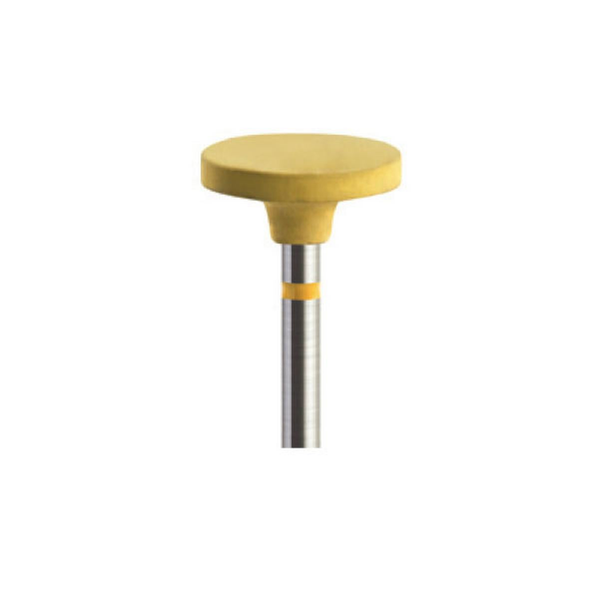 Pulidor de diamante ZrO₂ Disco pequeño 12x2mm | 🟡 Amarillo — Blando (Soft) | Etapa 4 — Acabado fino | HP 2,35 mm | SPIN tech