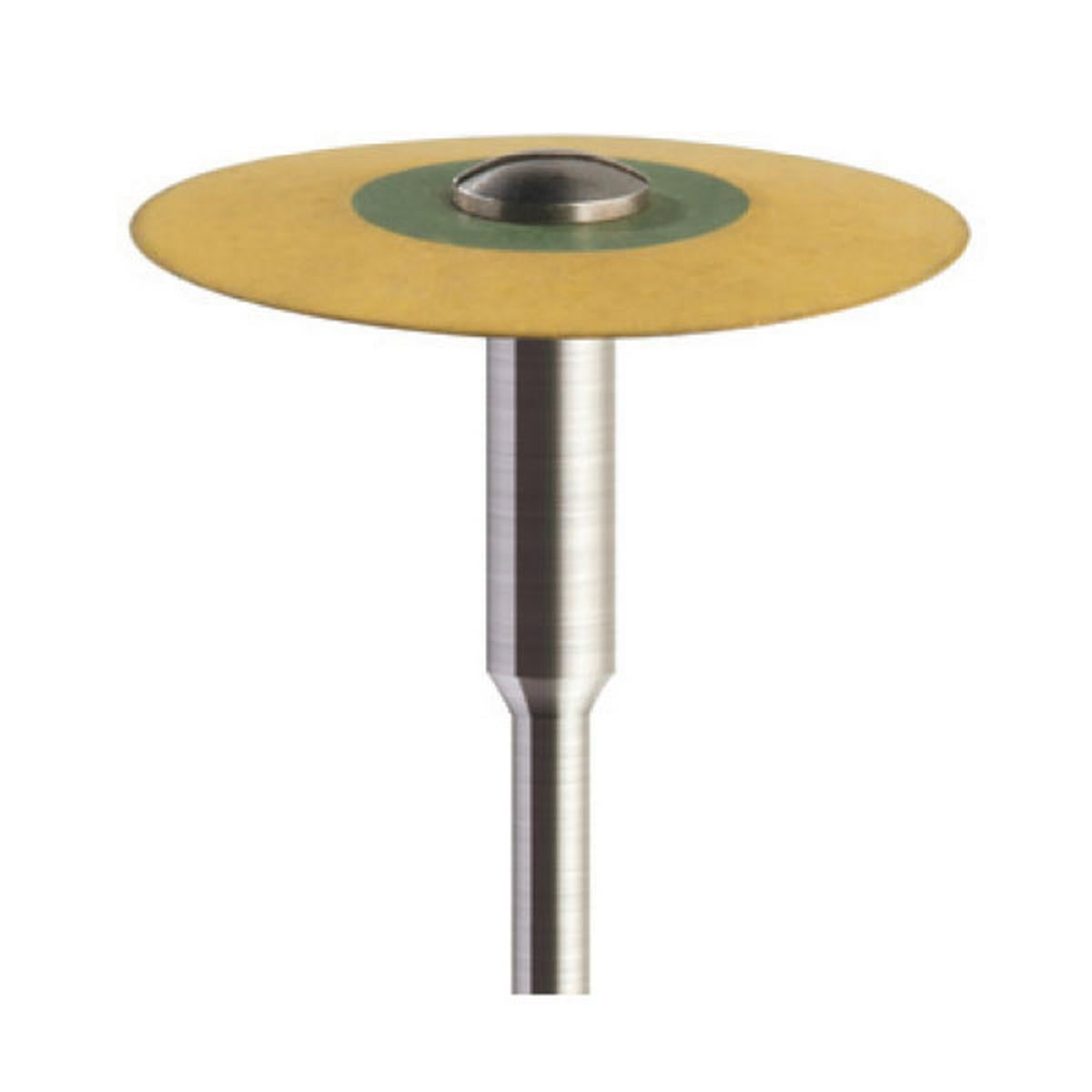 Pulidor de diamante ZrO₂ Disco grande 26x2,2mm | 🟡 Amarillo — Blando (Soft) | Etapa 4 — Acabado fino | HP 2,35 mm | SPIN tech