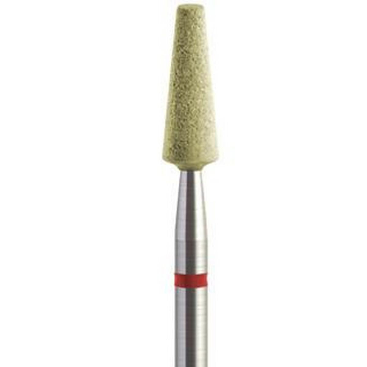 Piedra abrasiva ZrO₂ Cono mediano 4x10,5mm | 🟡 Amarillo — Aglomerado semiduro | HP 2,35 mm | SPIN tech