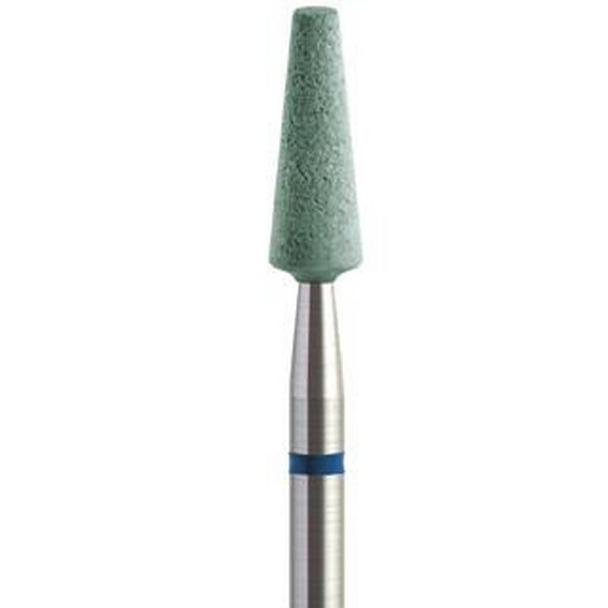 Piedra abrasiva ZrO₂ Cono punta roma 4x10,5mm | 🟢 Verde — Aglomerado duro | HP 2,35 mm | SPIN tech