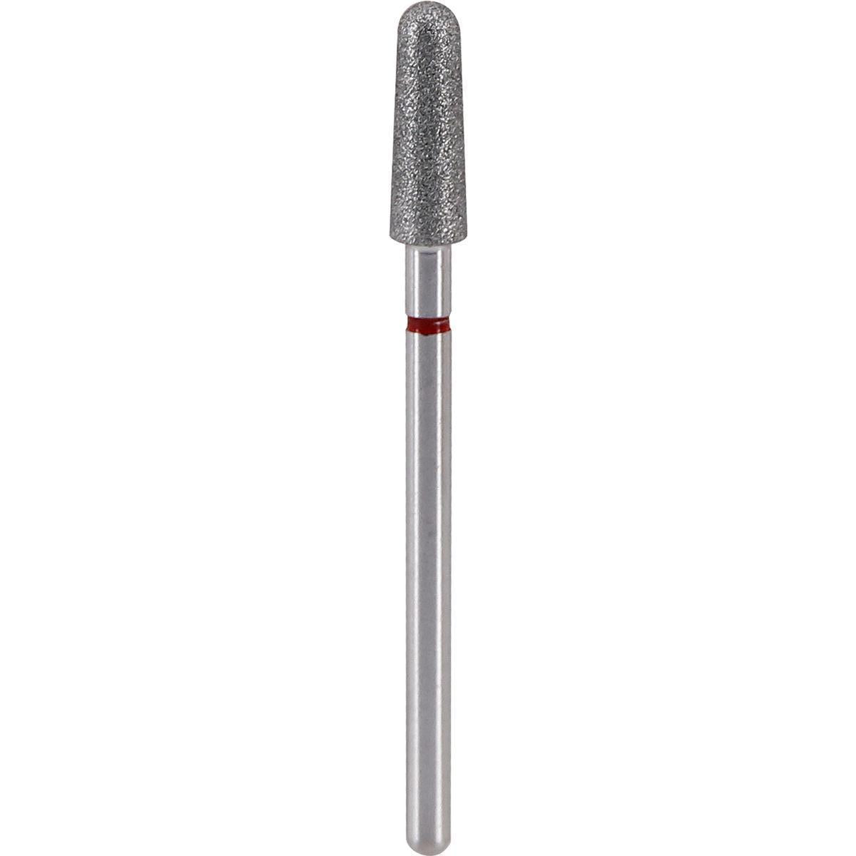 Fresa de diamante Esfera redondeada 4x12mm | 🔴 Rojo Grano fino ~50–63 μm | HP 2,35 mm | SPIN tech
