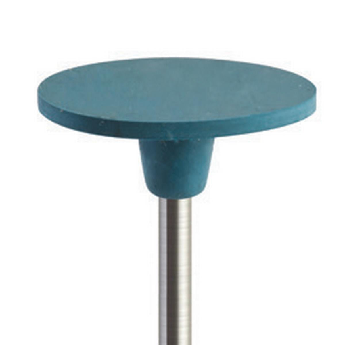 Pulidor de silicona abrasiva Disco fino 18x1mm | 🔵 Azul — Fino (F) — Acabado | Etapa 4 — Acabado y alto brillo | Titanio · Metales preciosos | HP 2,35 mm | SPIN tech