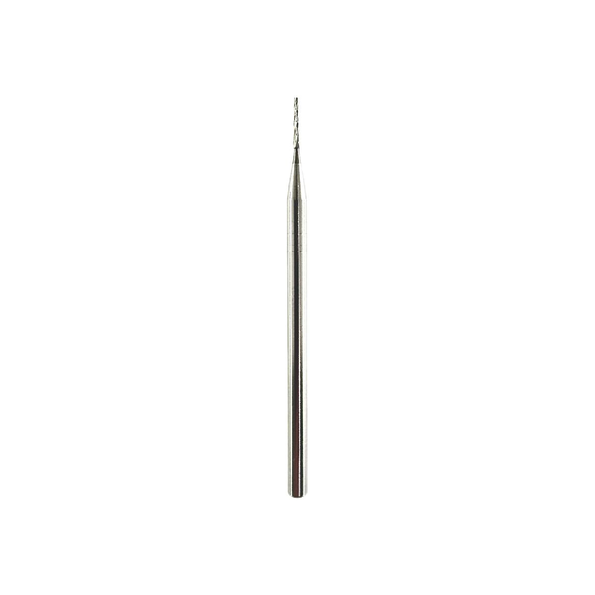 Bur de carburo de tungsteno Cono fino largo ∅0,8mm × L5,5mm | Zirconio · Cerámica · Metal · Plástico | HP 2,35 mm | SPIN tech