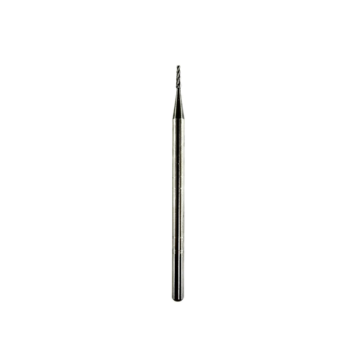 Bur de carburo de tungsteno Cono corto ∅1,0mm × L4,5mm | Zirconio · Cerámica · Metal · Plástico | HP 2,35 mm | SPIN tech