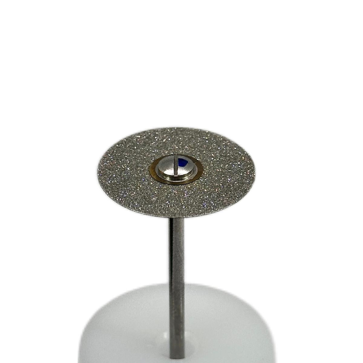 Disco de separación de diamante sinterizado ZrO₂ ∅22mm × 0,25mm | 🔵 Azul — Agresividad media — Uso universal | Con soporte HP 2,35 mm | SPIN tech