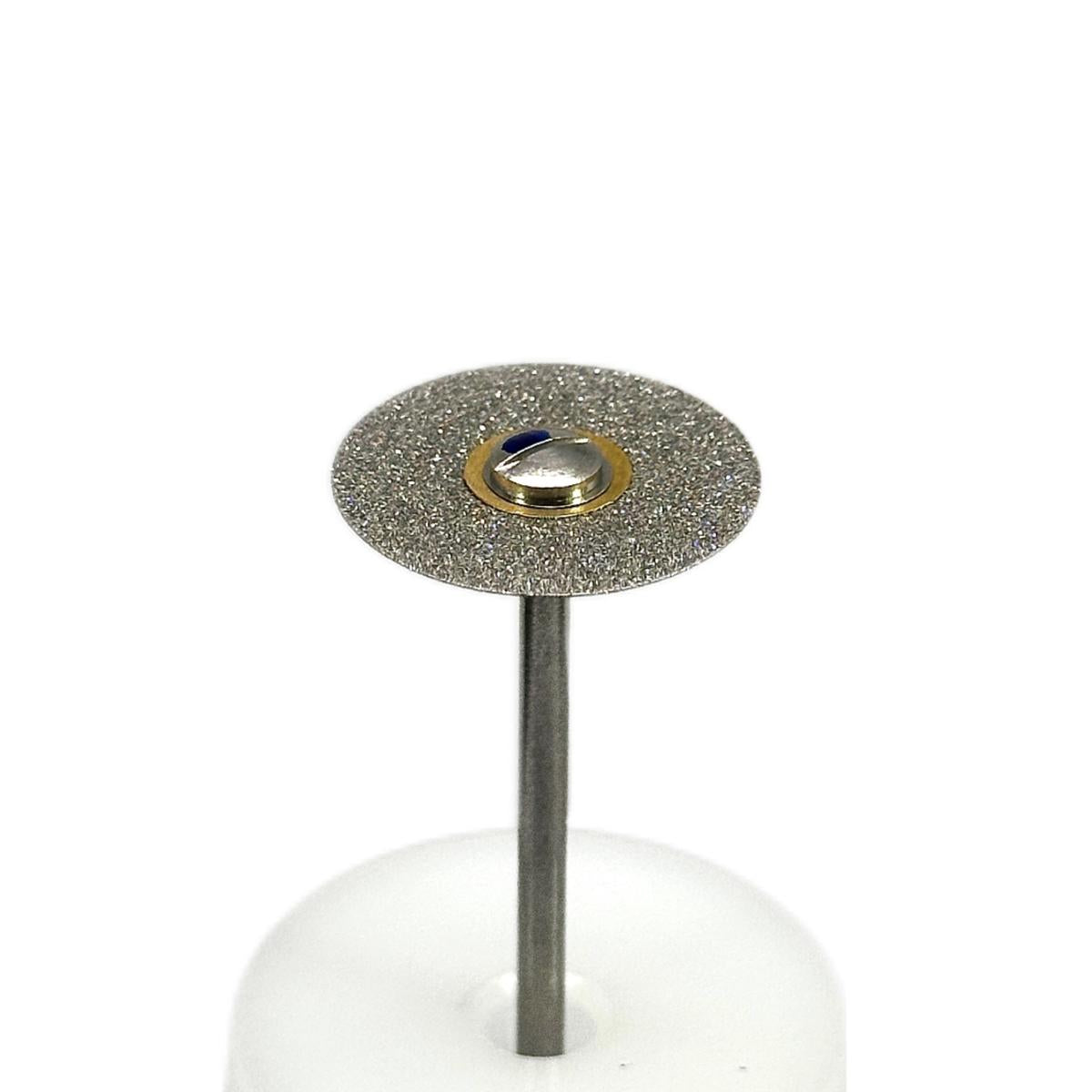 Disco de separación de diamante sinterizado ZrO₂ ∅19mm × 0,25mm | 🔵 Azul — Agresividad media — Uso universal | Con soporte HP 2,35 mm | SPIN tech