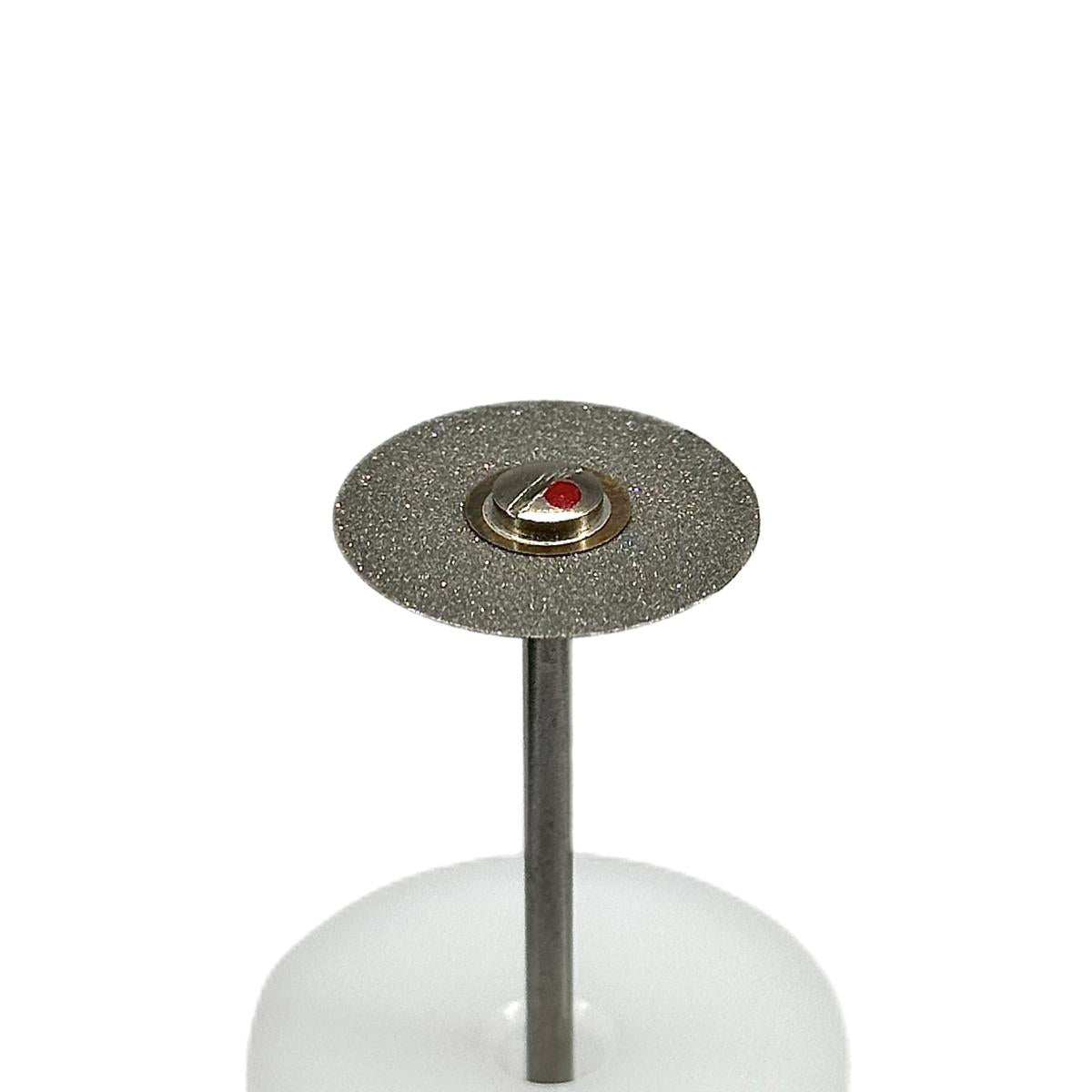 Disco de separación de diamante sinterizado ZrO₂ ∅19mm × 0,25mm | 🔴 Rojo — Agresividad suave — Precisión y acabado | Con soporte HP 2,35 mm | SPIN tech