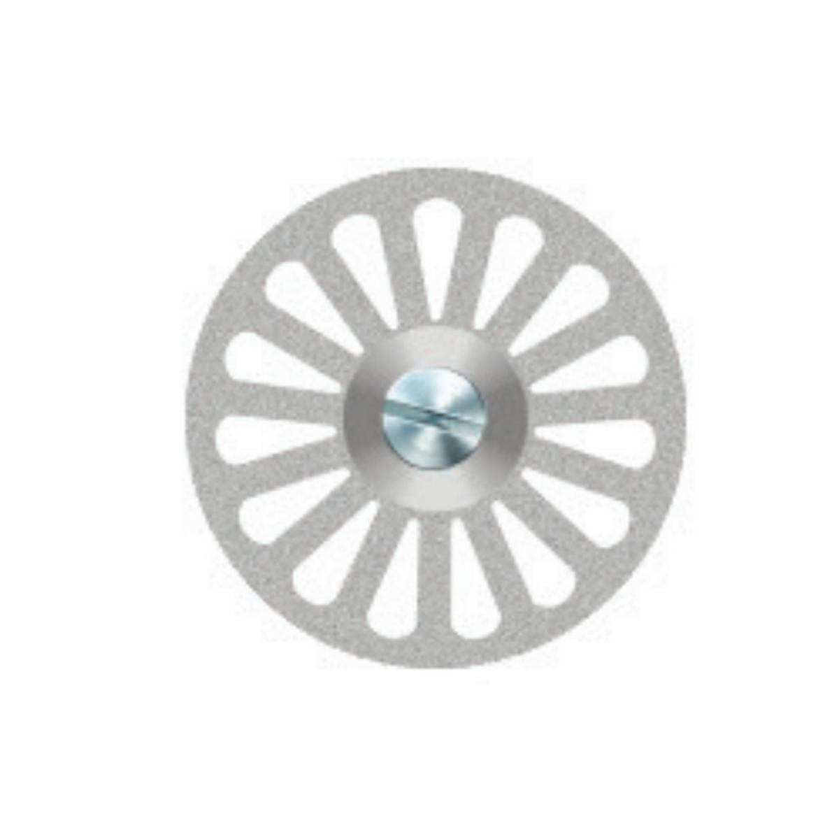 Disco de separación diamante ∅19mm × 0,2mm | Perforación radial al centro | Ultrafino — máxima precisión | Sin mandril | SPIN tech