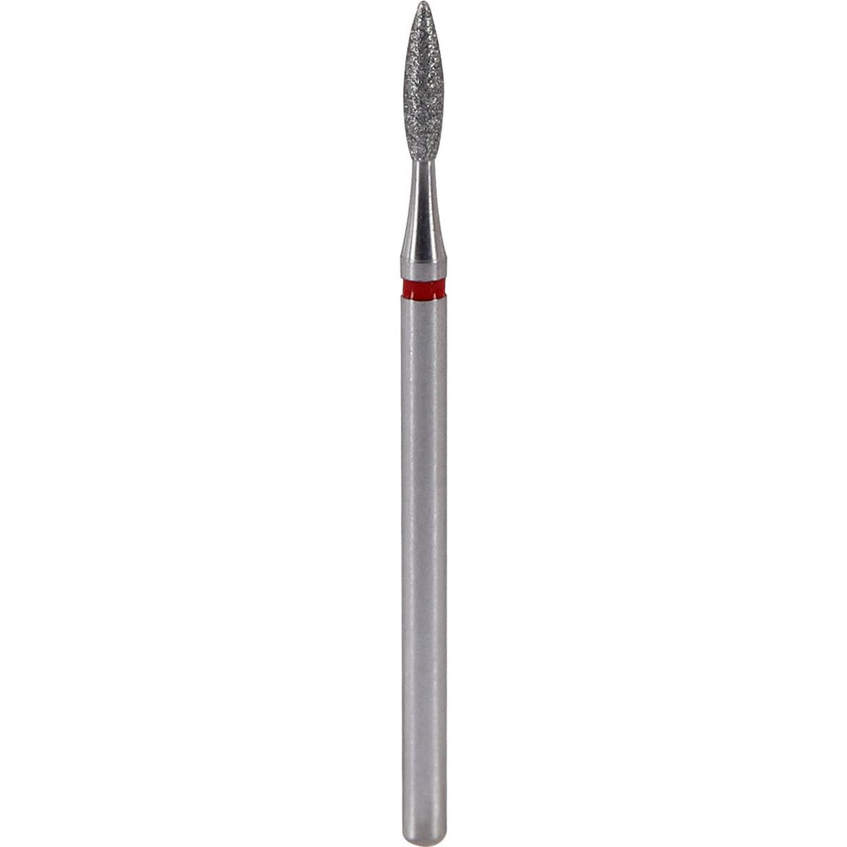 Fresa de diamante Llama 2x8mm | 🔴 Rojo Grano fino ~50–63 μm | HP 2,35 mm | SPIN tech