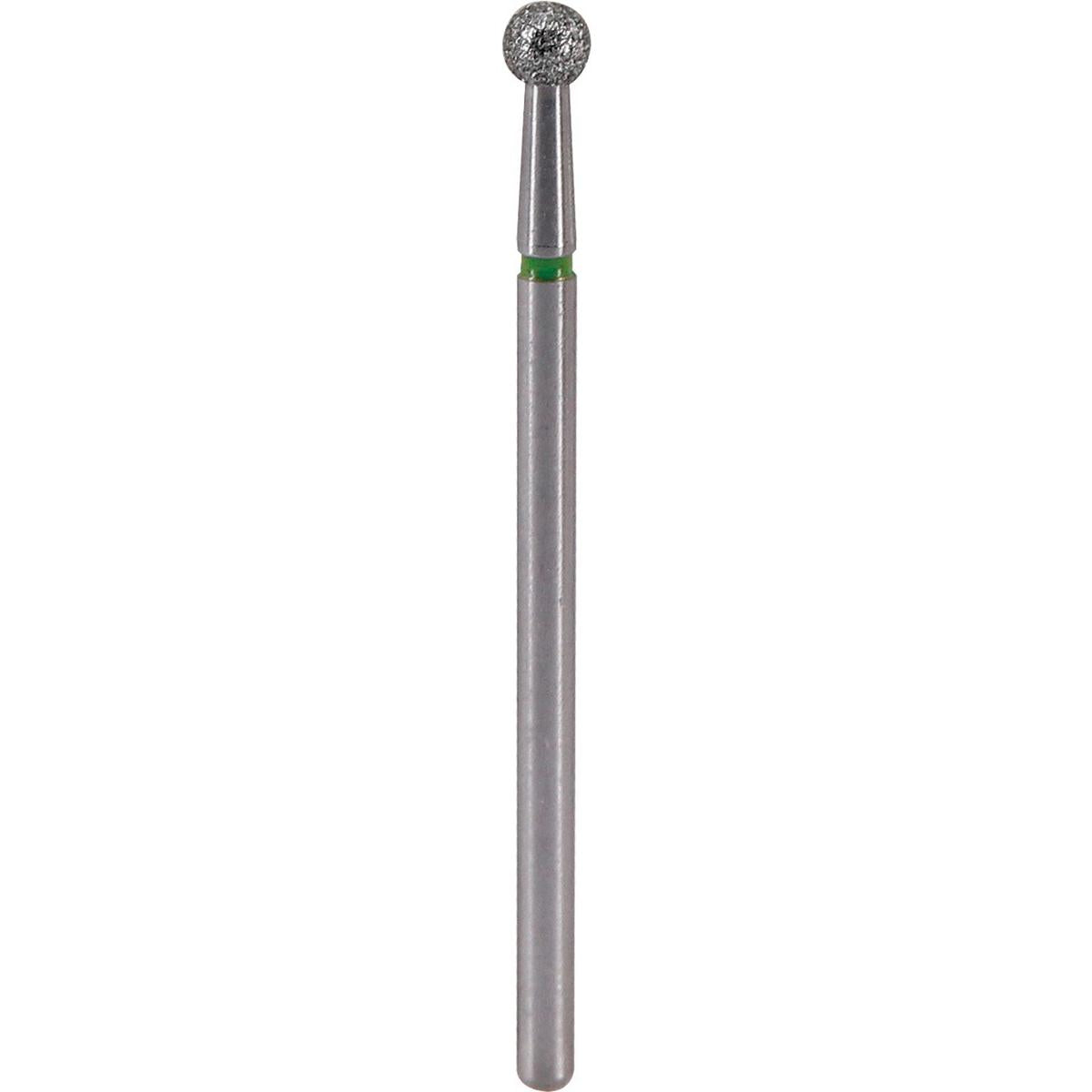 Fresa de diamante Bola 3,5x3,1mm | 🟢 Verde Grano grueso ~125–150 μm | HP 2,35 mm | SPIN tech