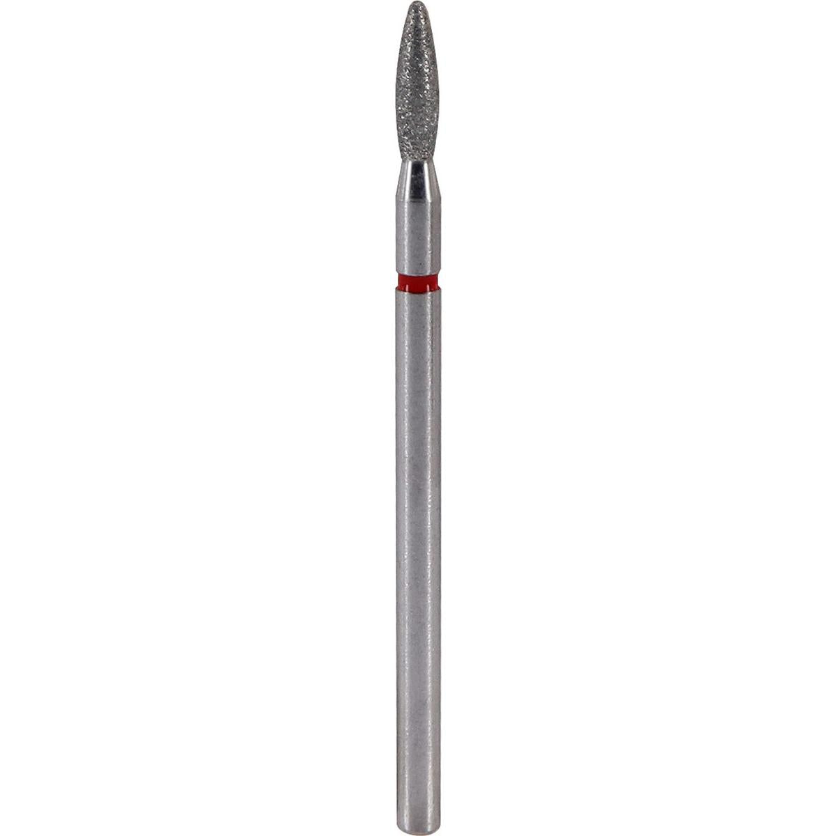 Fresa de diamante Llama 2,3x8mm | 🔴 Rojo Grano fino ~50–63 μm | HP 2,35 mm | SPIN tech