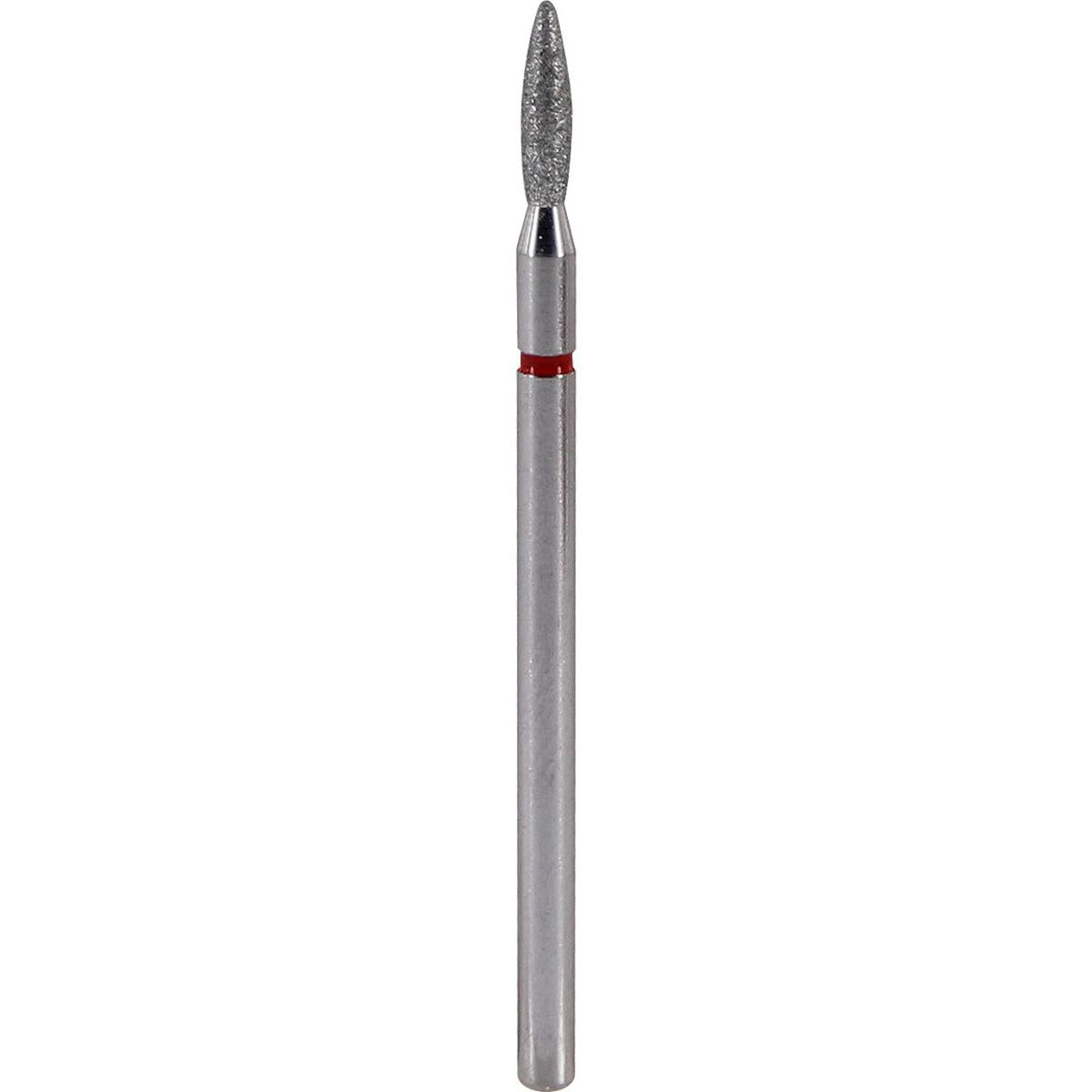 Fresa de diamante Llama 2x8mm | 🔴 Rojo Grano fino / estándar ~50–63 μm | HP 2,35 mm | SPIN tech
