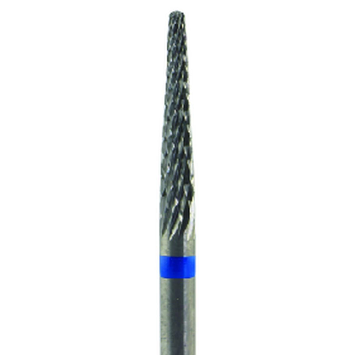 Fresa carburo de tungsteno Cono redondeado 14x2,3mm | 🔵 Azul — Estándar (M) | HP 2,35 mm | SPIN tech