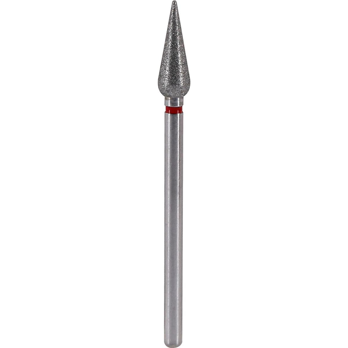 Fresa de diamante Esfera puntiaguda 4x12mm | 🔴 Rojo Grano fino ~50–63 μm | HP 2,35 mm | SPIN tech