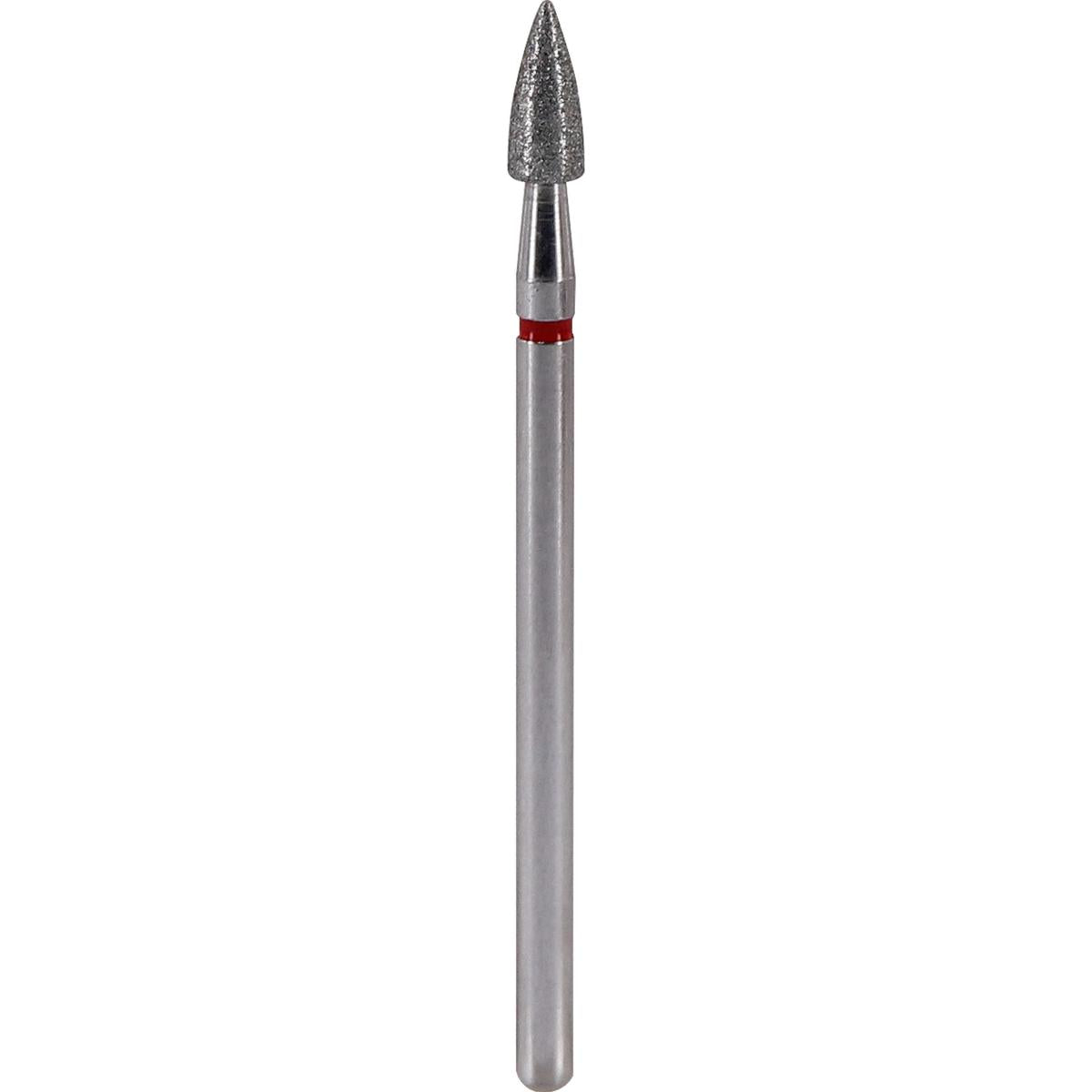 Fresa de diamante Esfera puntiaguda 3x7mm | 🔴 Rojo Grano fino ~50–63 μm | HP 2,35 mm | SPIN tech