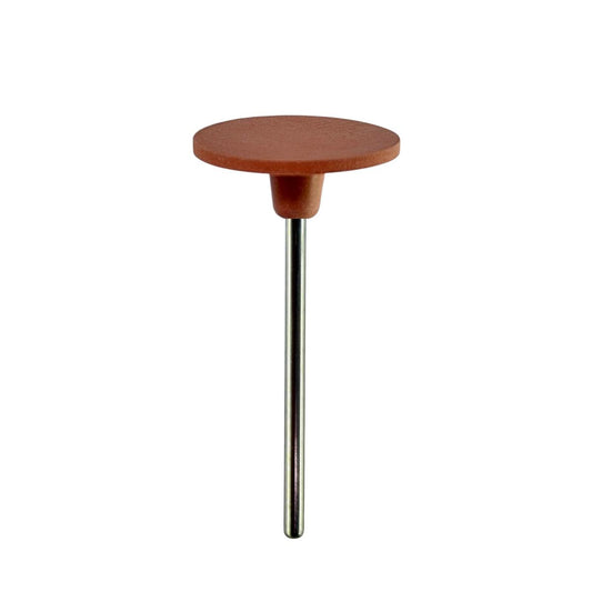 Pulidor de silicona abrasiva Disco fino 18x1mm | 🟤 Marrón — Duro (H) | Etapa 2 — Desbaste controlado | Titanio · Metales preciosos | HP 2,35 mm | SPIN tech