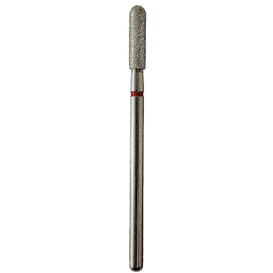 Fresa de diamante Cilindro redondeado 3x10mm | 🔴 Rojo Grano fino ~50–63 μm | HP 2,35 mm | SPIN tech