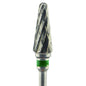 Fresa carburo de tungsteno Cono 15x6mm | 🟢 Verde — Grueso (C) | HP 2,35 mm | SPIN tech