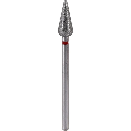 Fresa de diamante Esfera puntiaguda 5x12mm | 🔴 Rojo Grano fino ~50–63 μm | HP 2,35 mm | SPIN tech