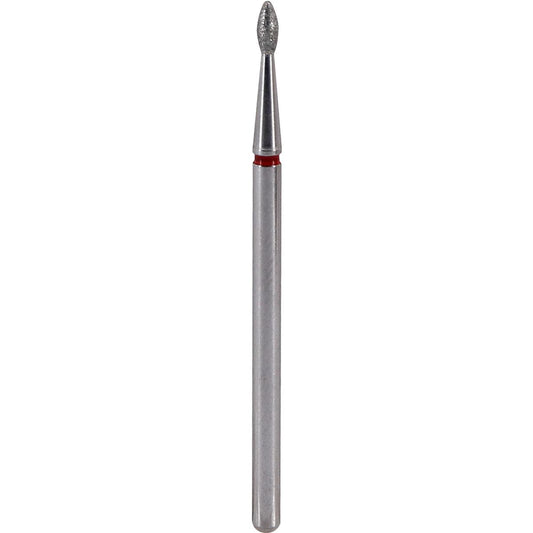 Fresa de diamante Llama 1,8x4,2mm | 🔴 Rojo Grano fino ~50–63 μm | HP 2,35 mm | SPIN tech