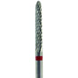 Fresa carburo de tungsteno Cilindro puntiagudo 16x2,3mm | 🔴 Rojo — Fino (F) | HP 2,35 mm | SPIN tech