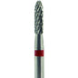 Fresa carburo de tungsteno Cilindro redondeado 8x2,3mm | 🔴 Rojo — Fino (F) | HP 2,35 mm | SPIN tech