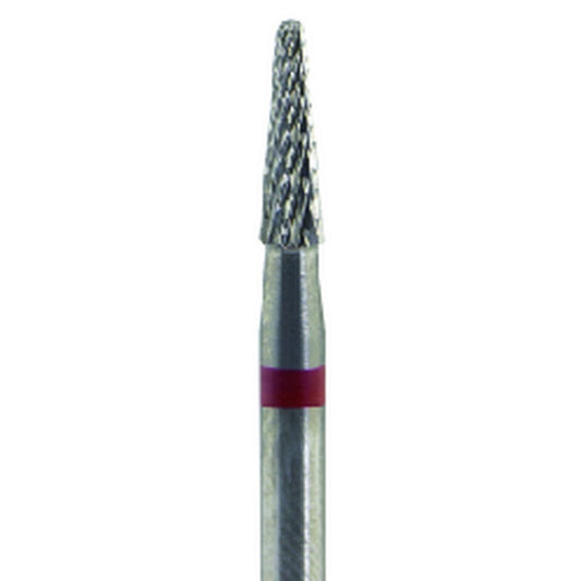 Fresa carburo de tungsteno Cono corto 8x2,3mm | 🔴 Rojo — Fino (F) | HP 2,35 mm | SPIN tech