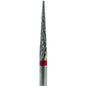 Fresa carburo de tungsteno Cono puntiagudo 17x2,3mm | 🔴 Rojo — Fino (F) | HP 2,35 mm | SPIN tech
