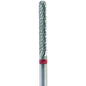 Fresa carburo de tungsteno Cilindro redondeado 16x2,3mm | 🔴 Rojo — Fino (F) | HP 2,35 mm | SPIN tech