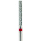Fresa carburo de tungsteno Cilindro truncado 16x2,3mm | 🔴 Rojo — Fino (F) | HP 2,35 mm | SPIN tech