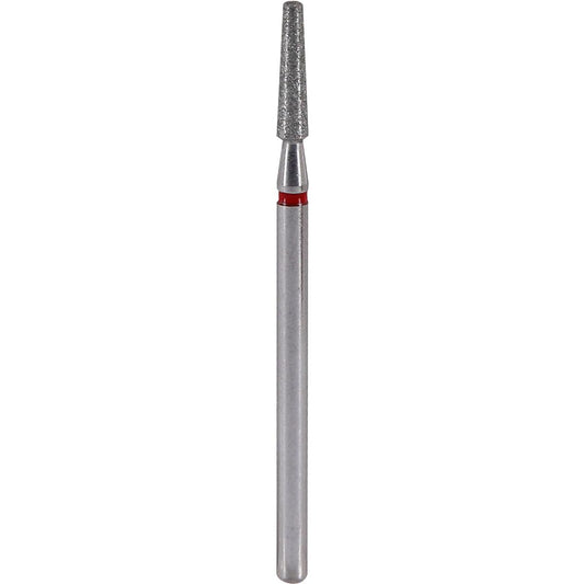 Fresa de diamante Cono truncado 2,5x10mm | 🔴 Rojo Grano fino ~50–63 μm | HP 2,35 mm | SPIN tech