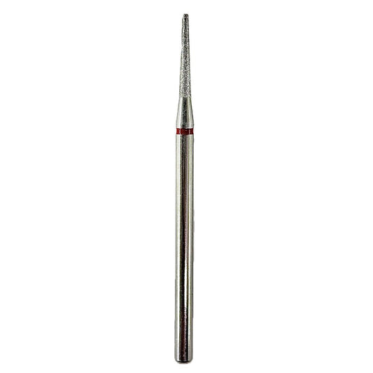 Fresa de diamante Cono truncado 1,6x10mm | 🔴 Rojo Grano fino ~50–63 μm | HP 2,35 mm | SPIN tech